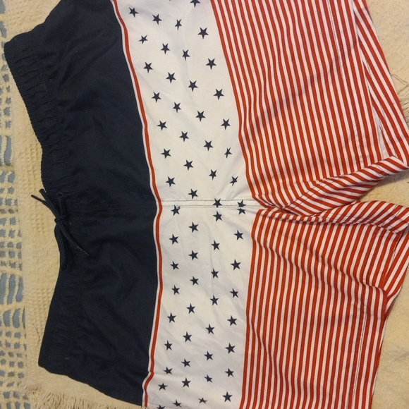 Swim Mens Red White And Blue Swim Trunks Poshmark